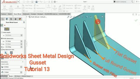 solidworks sheet metal gusset